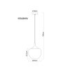 Illuminazione Globo Lighting Maxy Lampadario a sospensione Cromo, Bianco, 1-Luce