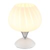 Illuminazione Globo Lighting Maxy Lampada da tavolo Cromo, Bianco, 1-Luce