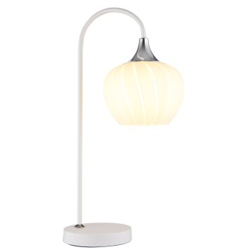 Illuminazione Globo Lighting Maxy Lampada da tavolo Cromo, Bianco, 1-Luce