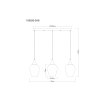 Illuminazione Globo Lighting Lavus Lampadario a sospensione Nero, 3-Luci