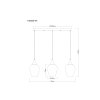 Illuminazione Globo Lighting Lavus Lampadario a sospensione Nero, 3-Luci