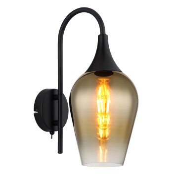 Illuminazione Globo Lighting Lavus Applique Nero, 1-Luce