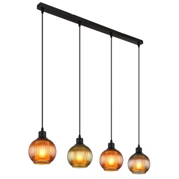 Illuminazione Globo Lighting Zumba Lampadario a sospensione Nero, 4-Luci