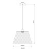 Illuminazione Globo Lighting Baku Lampadario a sospensione Nero, 1-Luce