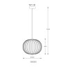 Illuminazione Globo Lighting Galway Lampadario a sospensione LED Nero, 1-Luce