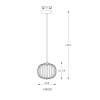 Illuminazione Globo Lighting Galway Lampadario a sospensione LED Nero, 1-Luce