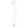 Illuminazione Globo Lighting Labora Lampadario a sospensione LED Nero, 1-Luce