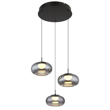 Illuminazione Globo Lighting Quintara Lampadario a sospensione LED Nero, 1-Luce