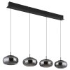 Illuminazione Globo Lighting Quintara Lampadario a sospensione LED Nero, 1-Luce