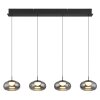 Illuminazione Globo Lighting Quintara Lampadario a sospensione LED Nero, 1-Luce