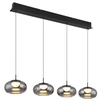 Illuminazione Globo Lighting Quintara Lampadario a sospensione LED Nero, 1-Luce