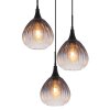 Illuminazione Globo Lighting Olsen Lampadario a sospensione Nero, 3-Luci