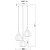 Illuminazione Globo Lighting Olsen Lampadario a sospensione Nero, 3-Luci