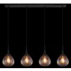 Illuminazione Globo Lighting Olsen Lampadario a sospensione Nero, 4-Luci