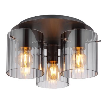 Illuminazione Globo Lighting Tulivar Plafoniera Grigio, 3-Luci