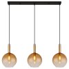 Illuminazione Globo Lighting Marinella Lampadario a sospensione Nero, 3-Luci