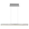 Illuminazione Globo Lighting Ethan Lampadario a sospensione LED Alluminio satinato, Bianco, 1-Luce