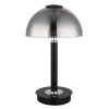 Illuminazione Globo Lighting Uldin Lampada da tavolo LED Cromo, Nero, 1-Luce