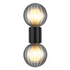 Illuminazione Globo Lighting Ander Applique Nero, 2-Luci