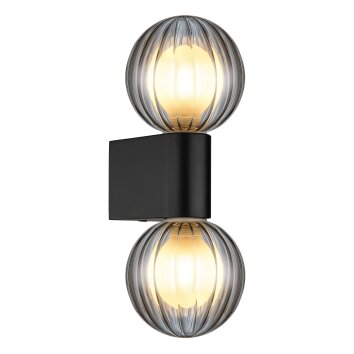 Illuminazione Globo Lighting Ander Applique Nero, 2-Luci