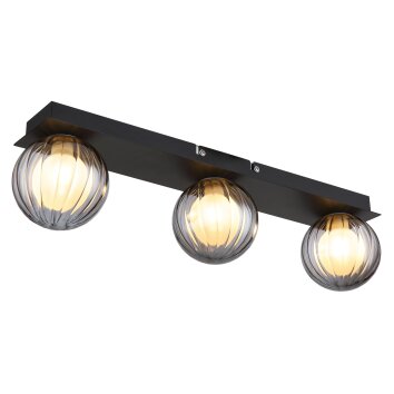 Illuminazione Globo Lighting Ander Plafoniera Nero, 3-Luci