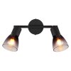 Illuminazione Globo Lighting Satella Plafoniera, Faretto da soffitto, Applique, Faretto da parete Nero, 2-Luci