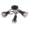 Illuminazione Globo Lighting Satella Plafoniera Nero, 3-Luci