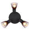 Illuminazione Globo Lighting Satella Plafoniera, Faretto da soffitto, Applique, Faretto da parete Nero, 3-Luci