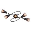 Illuminazione Globo Lighting Satella Plafoniera Nero, 5-Luci