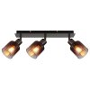 Illuminazione Globo Lighting Satella Plafoniera, Faretto da soffitto, Applique, Faretto da parete Cromo, Nero, 3-Luci