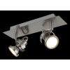 Illuminazione Globo Lighting Verpax Plafoniera, Faretto da soffitto, Applique, Faretto da parete Nichel opaco, 2-Luci