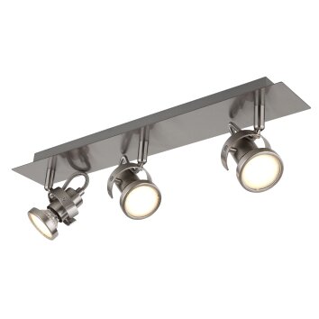 Illuminazione Globo Lighting Verpax Plafoniera, Faretto da soffitto, Applique, Faretto da parete Nichel opaco, 3-Luci