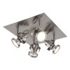 Illuminazione Globo Lighting Verpax Plafoniera, Faretto da soffitto, Applique, Faretto da parete Nichel opaco, 4-Luci