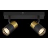 Illuminazione Globo Lighting Brisbon Plafoniera, Faretto da soffitto, Applique, Faretto da parete Nero, 2-Luci