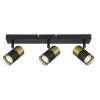 Illuminazione Globo Lighting Brisbon Plafoniera, Faretto da soffitto, Applique, Faretto da parete Nero, 3-Luci