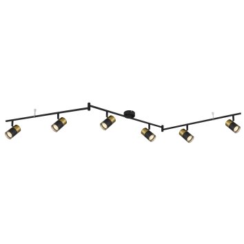 Illuminazione Globo Lighting Brisbon Plafoniera, Faretto da soffitto, Applique, Faretto da parete Nero, 6-Luci