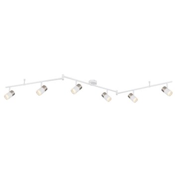 Illuminazione Globo Lighting Brisbon Plafoniera, Faretto da soffitto, Applique, Faretto da parete Bianco, 6-Luci