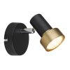 Illuminazione Globo Lighting Mason Plafoniera, Faretto da soffitto, Applique, Faretto da parete Cromo, Nero, 1-Luce