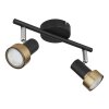 Illuminazione Globo Lighting Mason Plafoniera, Faretto da soffitto, Applique, Faretto da parete Cromo, Nero, 2-Luci