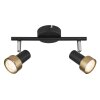 Illuminazione Globo Lighting Mason Plafoniera, Faretto da soffitto, Applique, Faretto da parete Cromo, Nero, 2-Luci