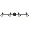 Illuminazione Globo Lighting Mason Plafoniera, Faretto da soffitto, Applique, Faretto da parete Cromo, Nero, 4-Luci