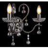 Illuminazione Globo Lighting Camila Applique Cromo, Nero, 2-Luci