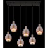 Illuminazione Globo Lighting Milley Lampadario a sospensione Nero, 6-Luci