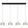 Illuminazione Globo Lighting Fogsy Lampadario a sospensione LED Nero, 1-Luce