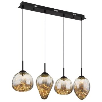 Illuminazione Globo Lighting Firefly Lampadario a sospensione LED Nero, 1-Luce