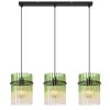 Illuminazione Globo Lighting Gorley Lampadario a sospensione Nero, 3-Luci