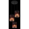 Illuminazione Globo Lighting Gorley Lampadario a sospensione Nero, 3-Luci