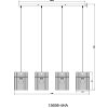 Illuminazione Globo Lighting Gorley Lampadario a sospensione Nero, 4-Luci