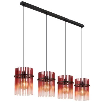 Illuminazione Globo Lighting Gorley Lampadario a sospensione Nero, 4-Luci