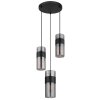 Illuminazione Globo Lighting Scarfina Lampadario a sospensione Nero, 3-Luci